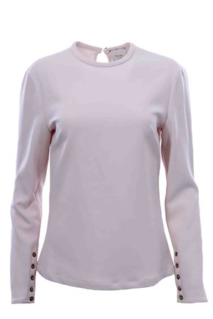 T-shirt girocollo con zip ALYSI | 159264A9247BURRO