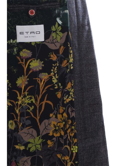 Wool trench coat tweed effect ETRO | 1S280309500