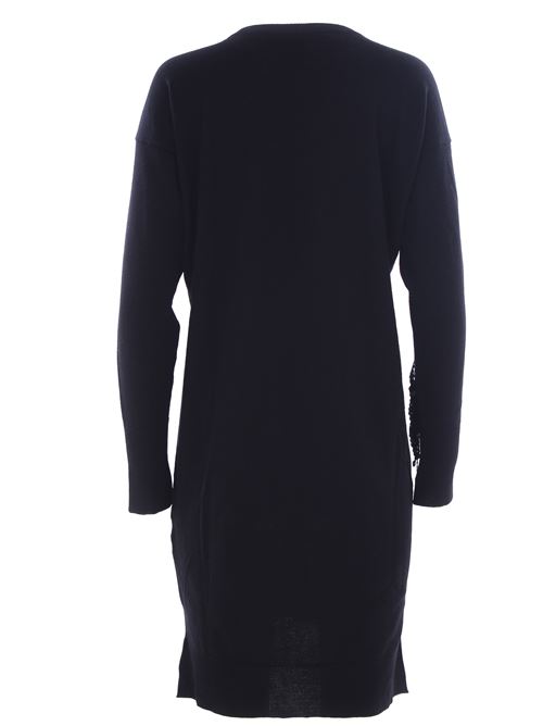 Wool dress with sequins NUDE | 110103809