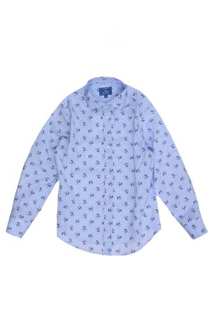 Camicia logata in cotone FAY | 5N5030NB650602BL