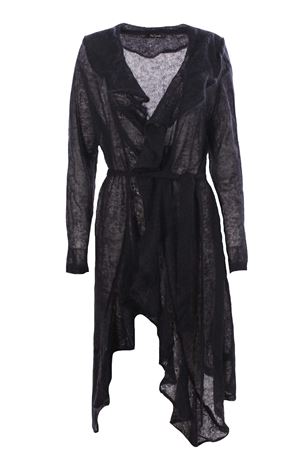 Long cardigan with ruffles MESDEMOISELLES | 20WMINAUDEBLACK