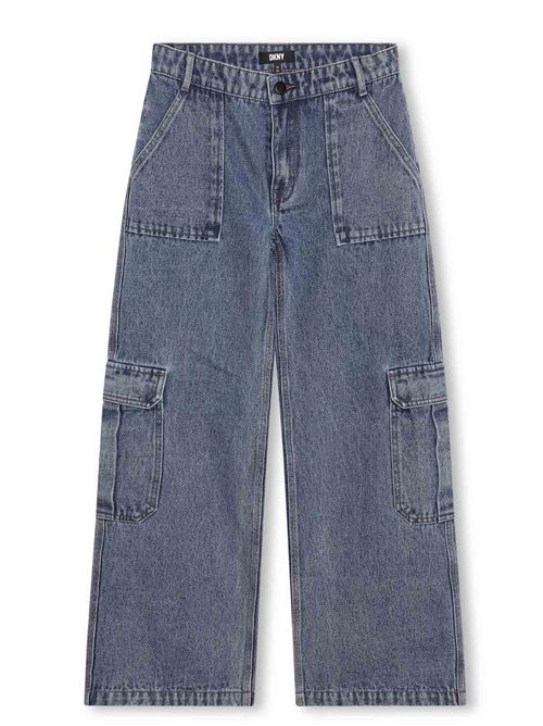 jeans cargo in cotone DKNY | D34B03Z22