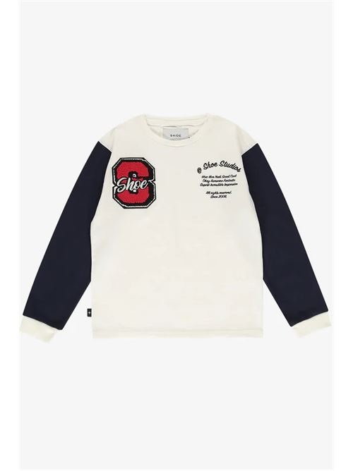 t-shirt in cotone bicolor SHOE | TATTON0612-MOFFNAVY