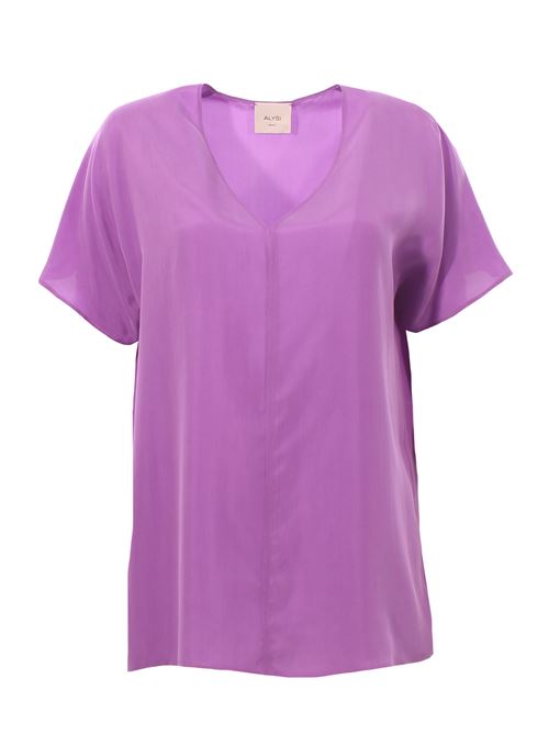silk blouse v-neck ALYSI | 104209P4037ORCHIDEA