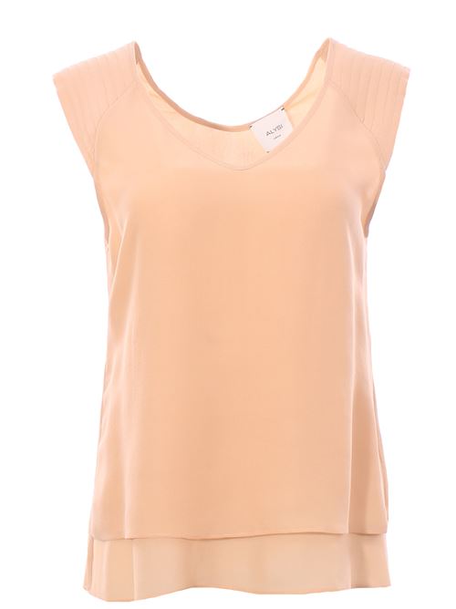 silk blouse v-neck ALYSI | 104224P4025SKIN