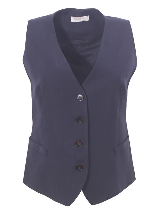 Linen and viscose waistcoat ANTONELLI | FLAMINGOL3451T935C812