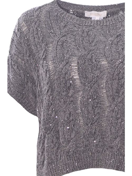 crew neck with sequins ANTONELLI | NEBBIOLO41215LT41599CB4