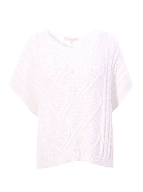 Cotton crew neck with braided workmanship ANTONELLI | PRUGNOLO41244LT01795C1000