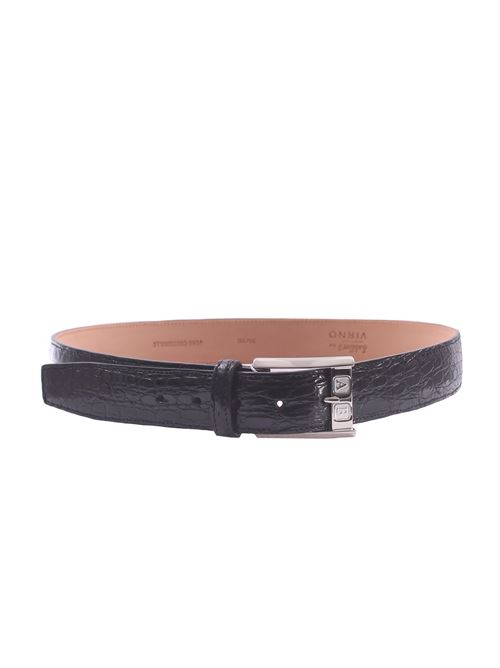 crocodile belt customisable with initials SADDLER'S | COCCODRILLO01
