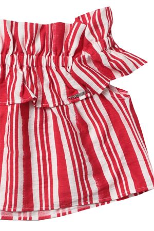 Top rigato con rouches TWINSET | 221GJ212406719