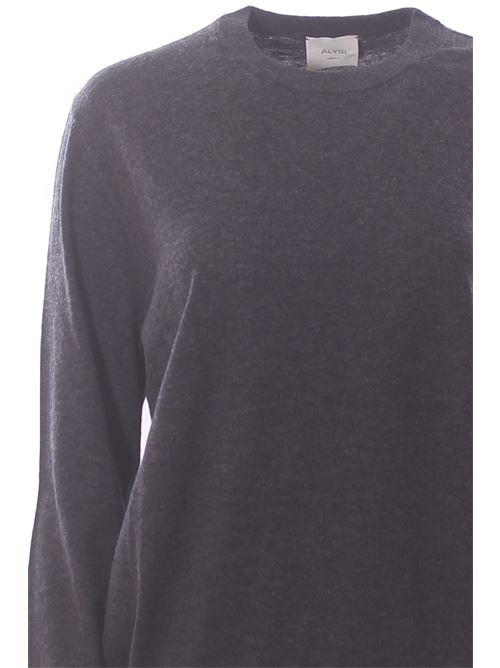wool and cotton crew neck ALYSI | 265408A5038ANTRACITE