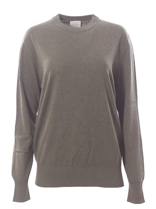 wool and cotton crew neck ALYSI | 265408A5038MILITARE