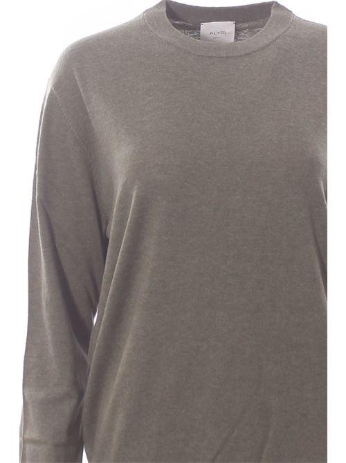 wool and cotton crew neck ALYSI | 265408A5038MILITARE