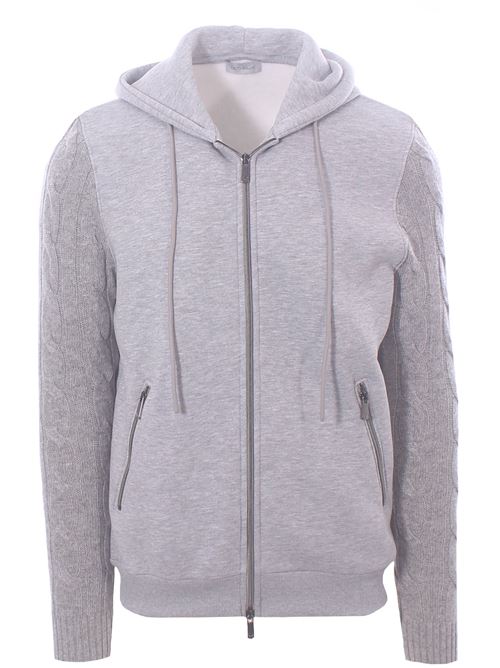 bimaterial sweatshirt with hood DETWELVE | CU-700-Z3