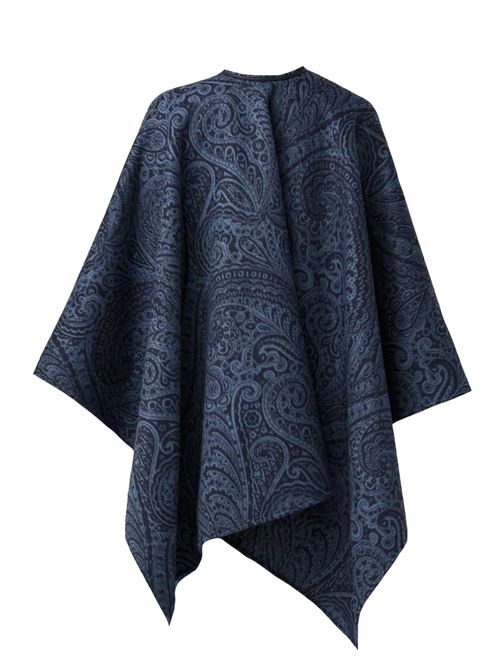 Wool and cashmere jacquard cape ETRO | WRBD001299TJB37S9883