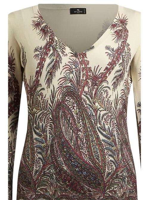 silk and cashmere v-neck ETRO | WRKE0024AV752X0801