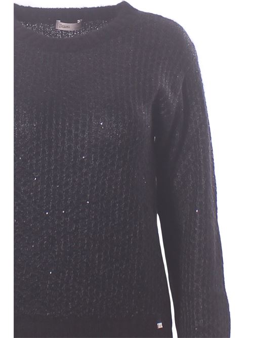 crew neck with sequins applications HERNO | MG00024DR702749300