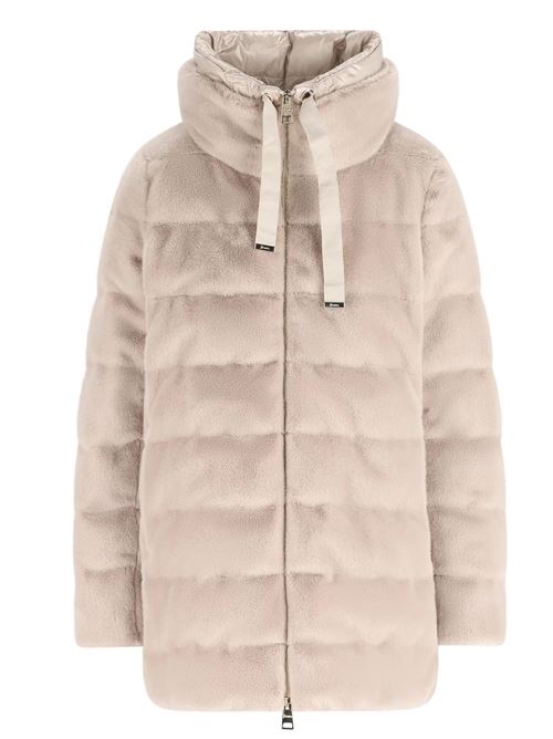 A-shape down jacket in faux fur and ultralight nylon HERNO | PI002123D126301985