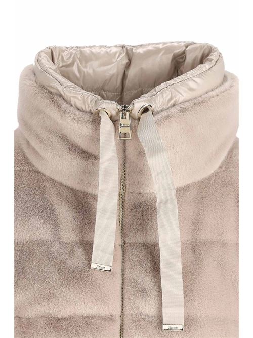A-shape down jacket in faux fur and ultralight nylon HERNO | PI002123D126301985