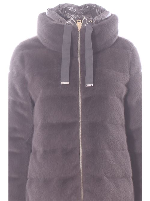 A-shape down jacket in faux fur and ultralight nylon HERNO | PI002123D126309480