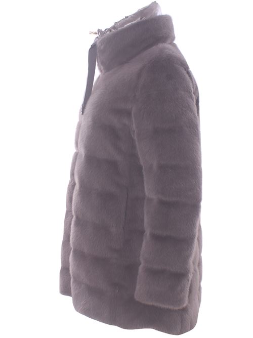A-shape down jacket in faux fur and ultralight nylon HERNO | PI002123D126309480