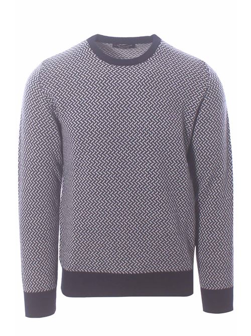 wool and cashmere jacquard crew neck MONTEVERDI | PL502T003