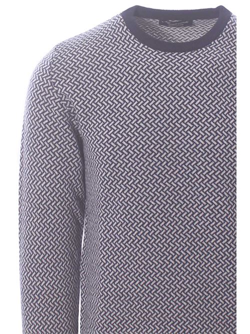 wool and cashmere jacquard crew neck MONTEVERDI | PL502T003