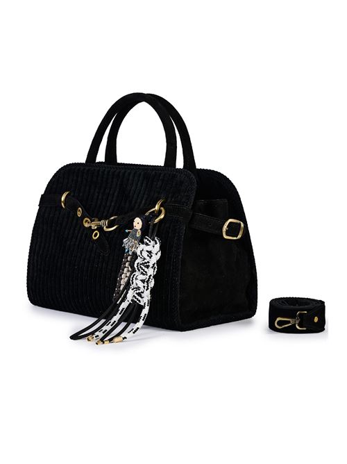 Corduroy handbag with charms VIAMAILBAG | APRILVELVETCHE07
