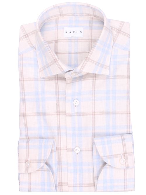 camicia check in flanella melange XACUS | 91324ML55801