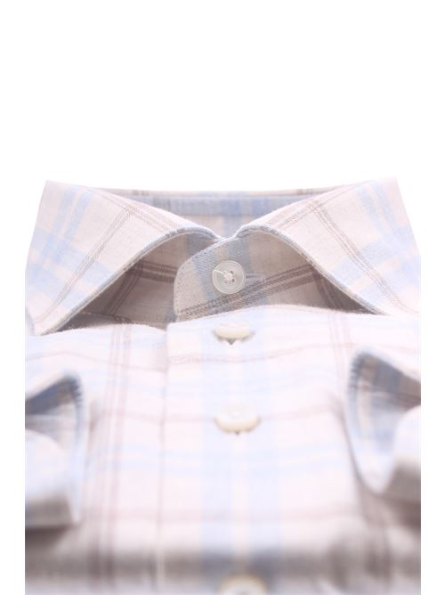 camicia check in flanella melange XACUS | 91324ML55801
