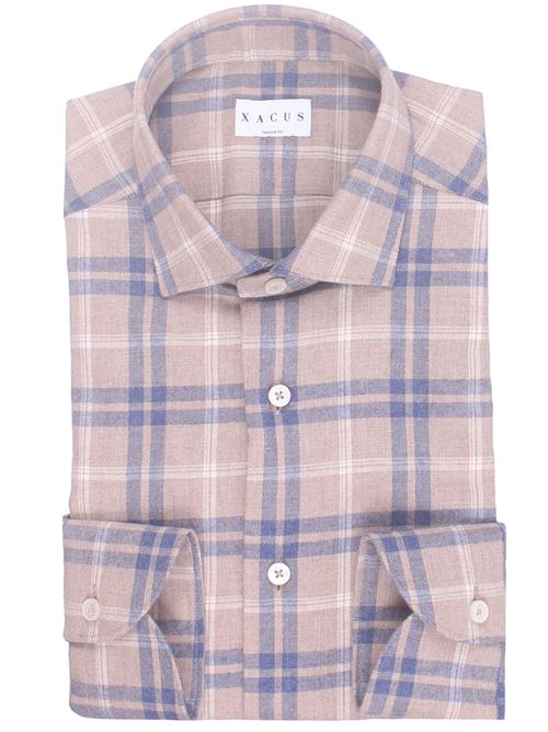 camicia check in flanella melange XACUS | 91324ML55802