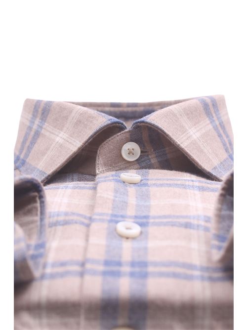 camicia check in flanella melange XACUS | 91324ML55802