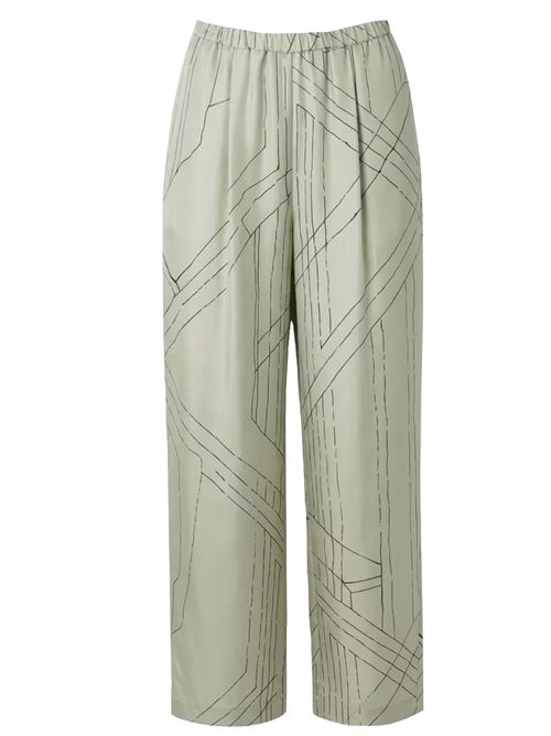 silk printed pants ALYSI | 116184P6223PISTACCHIO