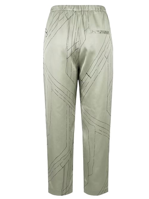 silk printed pants ALYSI | 116184P6223PISTACCHIO