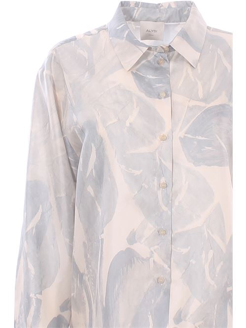 brushed print regular shirt ALYSI | 116267P6031CIELO