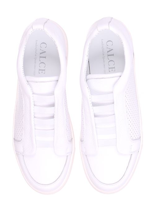 deerskin sneakers with elastics CALCE | X1911MAGNUMBLANCO