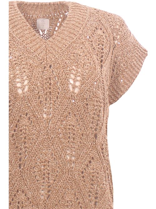 cotton and linen v-neck ELEVENTY | M81MAGM07MAG0K036173