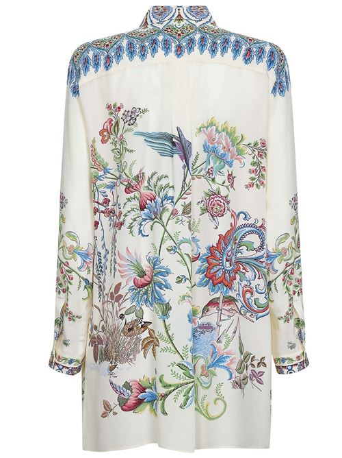 long silk shirt with floreal print ETRO | WRIA0103AKG73X0802