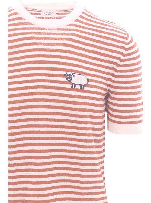 linen and cotton striped t-shirt GALLIA | TRUMAN01