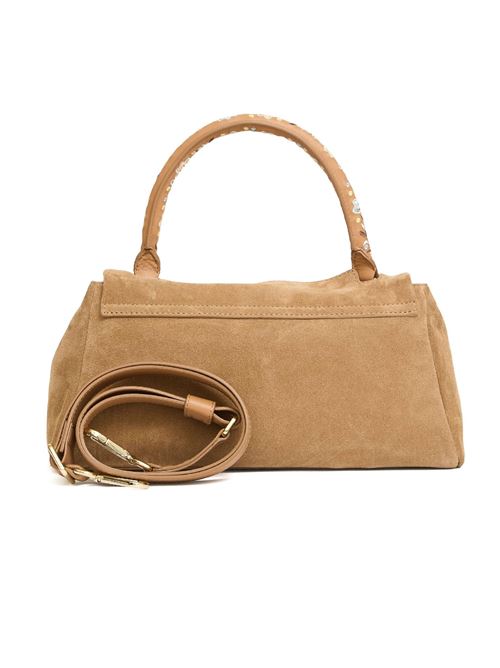 sveva lounguette suede bag with shoulder strap ORCIANI | B02159PEACHFLOWERSBISCOTTO