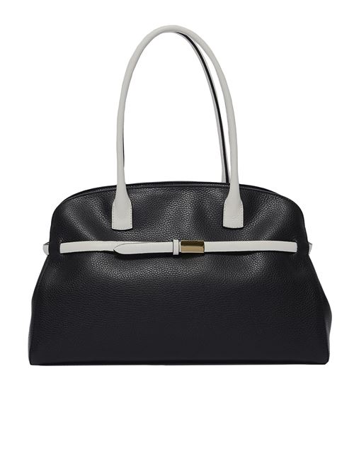 Aura Black & White Large leather shoulder bag ORCIANI | B02201SENSENERO