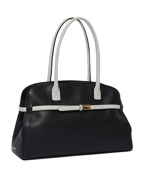 Aura Black & White Large leather shoulder bag ORCIANI | B02201SENSENERO