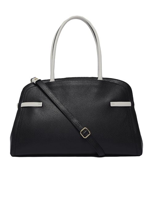 Aura Black & White Large leather shoulder bag ORCIANI | B02201SENSENERO