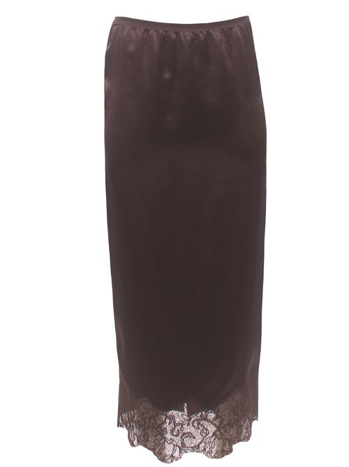 Long skirt with lace ALYSI | 166005A6034CACAO