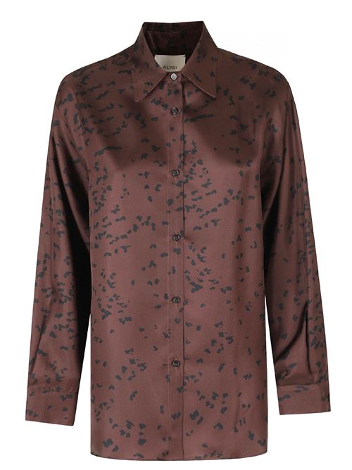 silk printed shirt ALYSI | 166230A6020CACAO