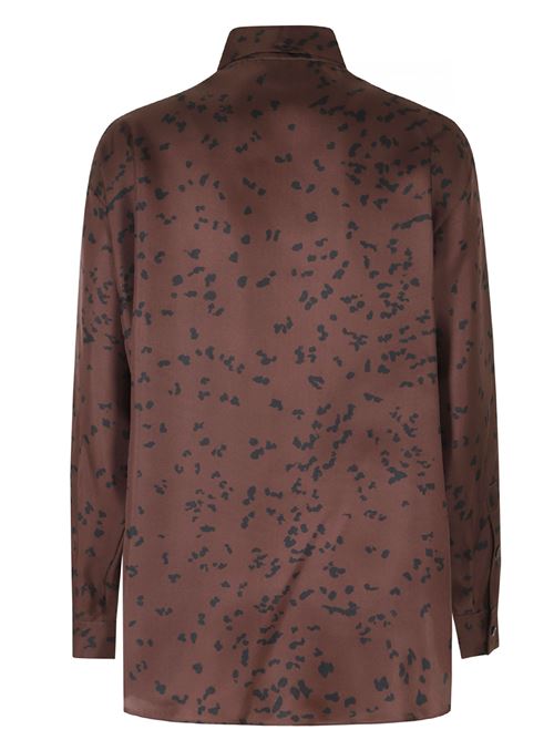 silk printed shirt ALYSI | 166230A6020CACAO