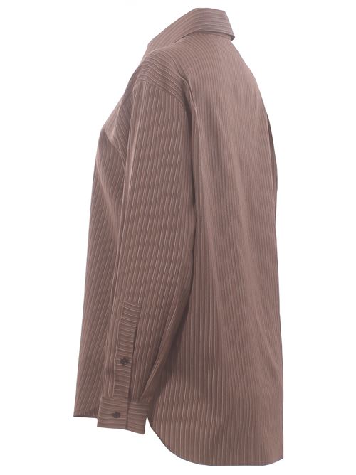 wool and silk striped shirt ALYSI | 166259A6235CAFFE