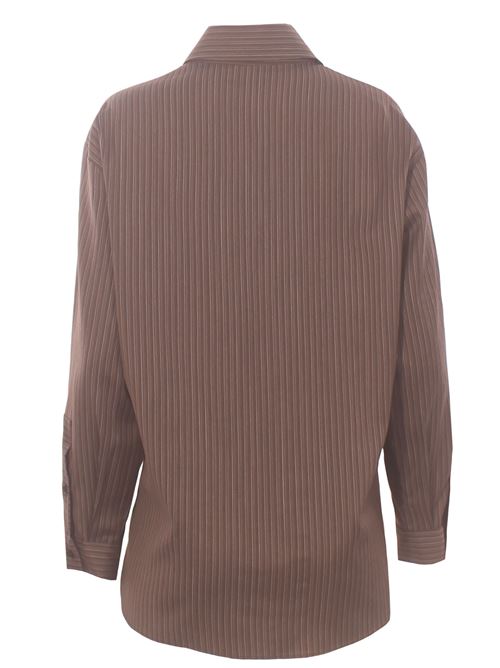 wool and silk striped shirt ALYSI | 166259A6235CAFFE