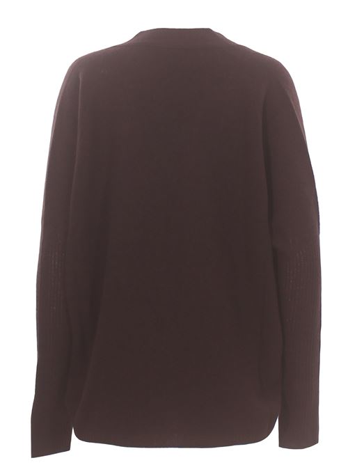 wool and cashmere cardigan ALYSI | 266432A6008CACAO