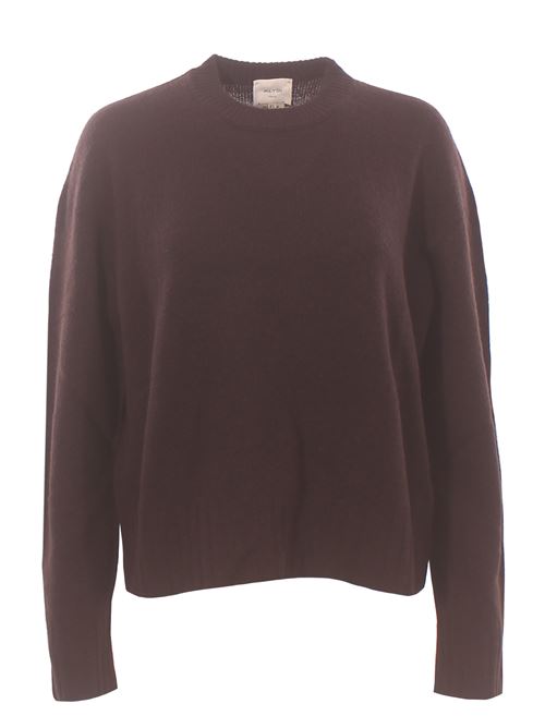 wool and cashmere crew neck ALYSI | 266435A6008CACAO